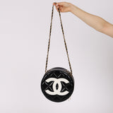 Limited Edition Chanel 1994 Patent Rounded Vanity Bag