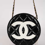 Limited Edition Chanel 1994 Patent Rounded Vanity Bag
