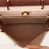 Hermès 2001 Rouge H Toile Officier and Vache Hunter Herbag 31 GHW