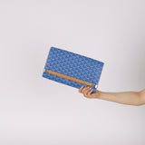 Goyard 2018 Blue Goyardine MM Monte Carlo Bois