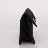 Chanel Turnlock Grosgrain Black Satin 1990s 24K GP