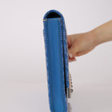 Goyard 2018 Blue Goyardine MM Monte Carlo Bois