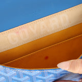 Goyard 2018 Blue Goyardine MM Monte Carlo Bois