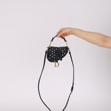 Dior 2022 Denim Micro Saddle Bag