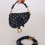 Dior 2022 Denim Micro Saddle Bag