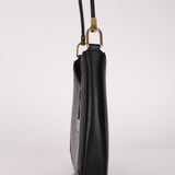 Gucci Black Leather Square G Shoulder Bag