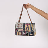 Limited Edition Chanel Jumbo Single Flap Mixed Media Patchwork 2011 SHW