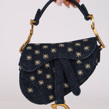 Dior 2022 Denim Micro Saddle Bag