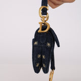 Dior 2022 Denim Micro Saddle Bag