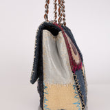 Limited Edition Chanel Jumbo Single Flap Mixed Media Patchwork 2011 SHW
