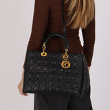 Christian Dior Large Lady Black Lambskin 1999 GHW