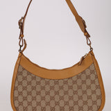 Gucci Tan GG Canvas Shoulder Hobo Bag