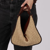 Loewe Raffia Leather-Trimmed Small Hammock