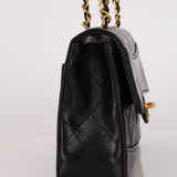 Chanel Small Single Flap Black Lambskin 1991 24K GP