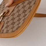Gucci Tan GG Canvas Shoulder Hobo Bag