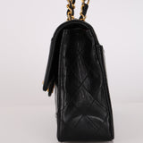 Chanel Small Single Flap Black Lambskin 1991 24K GP