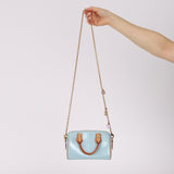 Rare Louis Vuitton 2024 Sky Blue Vernis Monogram Speedy Nano Bag
