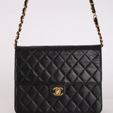 Chanel Single Flap Black Lambskin 2004 24K GP