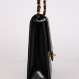 Chanel Single Flap Black Lambskin 2004 24K GP