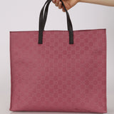 Gucci Pink GG Canvas Shopping Tote