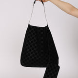 Gucci GG Suede Thin Horsebit Tote with Pouch