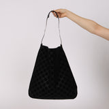 Gucci GG Suede Thin Horsebit Tote with Pouch
