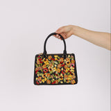 Prada Saffiano Small Garden Galleria Double Zip Tote