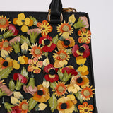 Prada Saffiano Small Garden Galleria Double Zip Tote