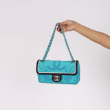 Chanel Medium Single Flap Camellia Print Canvas 2008 SHW