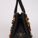 Prada Saffiano Small Garden Galleria Double Zip Tote