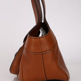 Prada Brown Cuoio Buckle Shoulder Bag