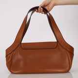 Prada Brown Cuoio Buckle Shoulder Bag