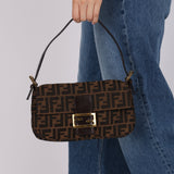 Rare Fendi Zucca Baguette GHW
