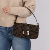Rare Fendi Zucca Baguette GHW