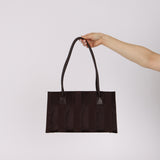 Saint Laurent Chocolate Jacquard Shopper Tote