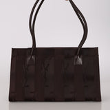 Saint Laurent Chocolate Jacquard Shopper Tote