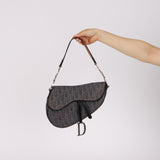 Limited Edition Christian Dior 2005 Grey Diorissimo Flight Saddle Bag