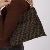 Fendi Zucca Metal Handle Bag