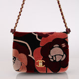 Chanel Mini Flap Paris Cosmopolite Velvet Camellia and Lambskin 2017 AGHW