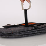 Limited Edition Christian Dior 2005 Grey Diorissimo Flight Saddle Bag