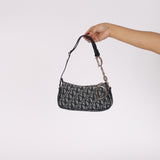 Christian Dior Diorissimo Charm Pochette Navy Canvas 2004
