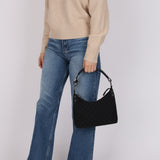Gucci Black Monogram Crescent Hobo Bag