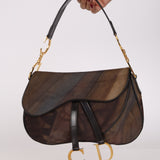 Dior Double Saddle Brown Canvas 2001