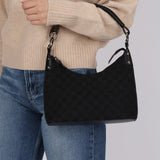 Gucci Black Monogram Crescent Hobo Bag