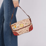 Limited Edition Loewe 160th Anniversary Pins and Bauble Canvas Baguette