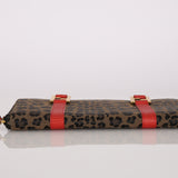 Fendi Leopard Print Top Handle Twin Clutch