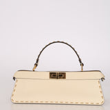 Limited Edition Fendi Metal Stitch Selleria Peekaboo ISEEU Stretch Bag