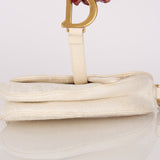 Dior Mini Oblique Saddle Pearl White 2020