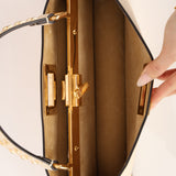 Limited Edition Fendi Metal Stitch Selleria Peekaboo ISEEU Stretch Bag