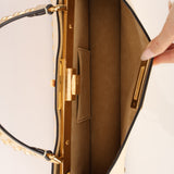 Limited Edition Fendi Metal Stitch Selleria Peekaboo ISEEU Stretch Bag